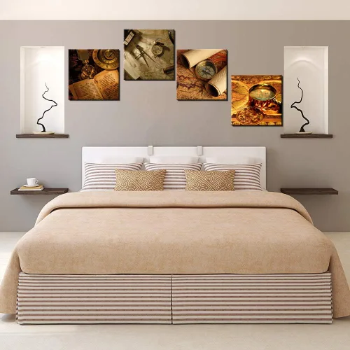 Vista 2 de Lienzo decorativo para pared para dormitorio, decoración del hogar, pintura moderna, impresiones HD, imágenes de navegación, arte de navegación