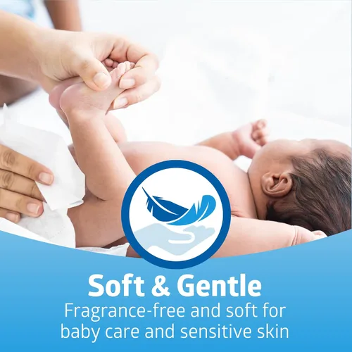 Vista 2 de Medline Toallitas secas ultrasuaves para bebés, paños de limpieza desechables suaves, 500 unidades, el tamaño de la toallita seca es de 10 x 12
