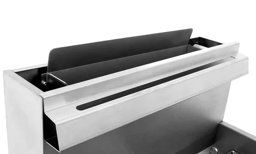Vista 5 de Atosa CookRite ATFS-40-NG - Freidora de suelo independiente de 40 libras con control de temperatura, 3 tubos verticales de quemador de hierro