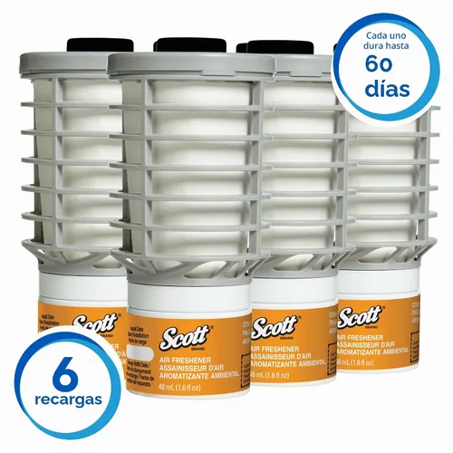 Vista 2 de Scott Essential - Recambio de ambientador (91067), cítricos, liberación automática y continua, 6 recambios/estuche