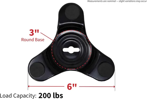 Vista 5 de Shepherd Hardware Plataforma móvil triangular, capacidad de 250 lb, giro de 360°, para mover muebles pesados, electrodomésticos, sofá, gabinete