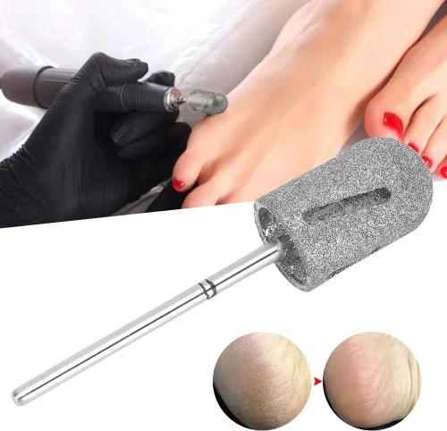 Vista 7 de Broca de cono de pedicura, pedicura de acero inoxidable, pedicura, callos de pie, lijado, cabeza, pies, limar las uñas para pulir y reparar la piel
