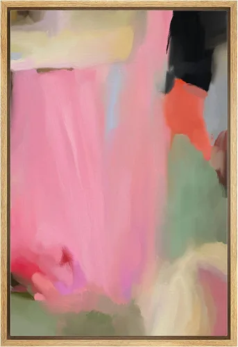 Vista 53 de MUDECOR Impresión en Lienzo Enmarcado Arte de Pared Pincelada Floral Abstracta en Tonos Neutros Cálidos Tonos Terrosos Ilustraciones Minimalismo