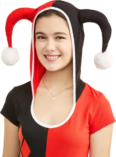 Vista 3 de DC Comics - Camiseta con capucha para disfraz de Harley Quinn