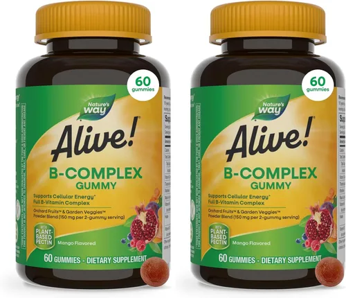 Vista 9 de Nature's Way Alive! Gomitas de complejo B, apoyo energético celular, 60