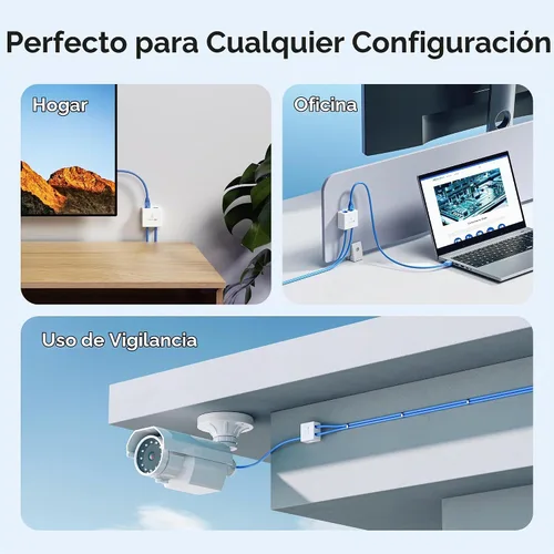 Vista 6 de Cable Matters Caja de montaje en superficie con conector Keystone de 2 puertos con certificación UL, color blanco