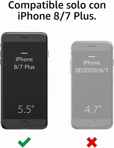 Vista 2 de oakxco Funda para iPhone 7 Plus Funda para iPhone 8 Plus de Silicona Líquida, Bonita Delgada Fina Cubierta Suave de Gel de Goma Suave para Mujeres