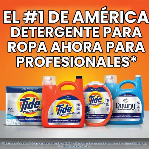 Vista 6 de P&G Professional Tide Powder - Detergente para ropa, aroma original, de un solo uso, 1.4 onzas (caja de 156)