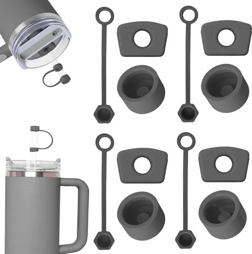 Vista 6 de 2 juegos de tapones de silicona a prueba de derrames para Stanley Cup 2.0 30 oz y 40 onzas, tapón antiderrames para Stanley Cup Accesorios