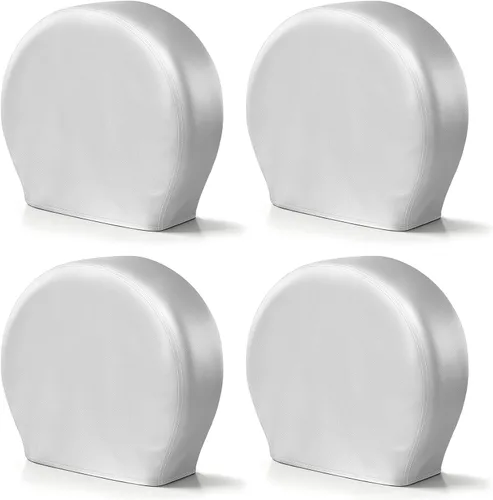 Vista 13 de Explore Land - Fundas para neumáticos, 4 unidades - Protector resistente de rueda para camionetas, SUV, remolques, cámpers, vehículos recreativos