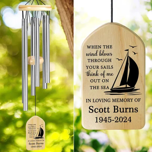 Vista 21 de Campanillas de viento conmemorativas para la pérdida de la madre, regalo de condolencias en memoria de mamá