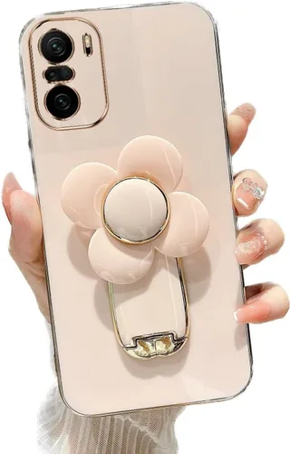 Vista 43 de Miagon - Funda con soporte para Xiaomi Redmi A1, galvanizado suave TPU protector delgado a prueba de golpes con molinete giratorio soporte de flores