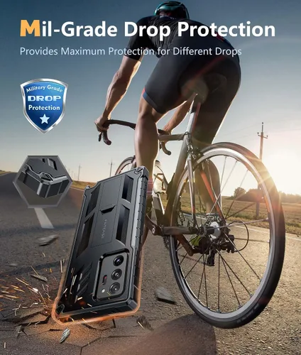 Vista 3 de FNTCASE Funda para Samsung Galaxy Note 20 Ultra: [Protector de pantalla y soporte integrados] [Protección contra caídas de grado militar] Protección