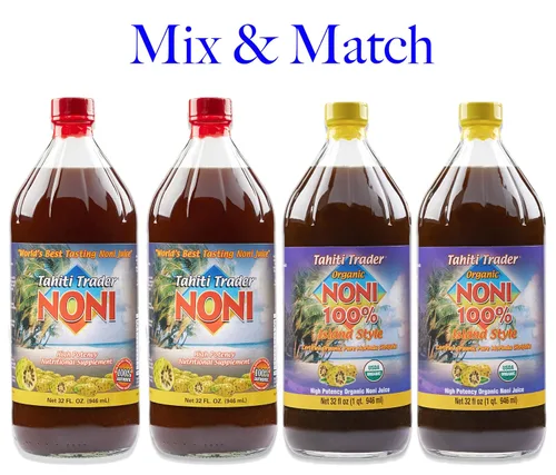 Vista 9 de TAHITI TRADER Mix & Match - Jugo original de noni de alta potencia y 100% Noni Island Style - Jugo orgánico antioxidante superalimento que apoya