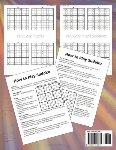 Vista 2 de 144 Sudoku Puzzles for Adults Very Easy, Easy, Normal and Medium Difficulty Puzzles to Sharpen Your Mind