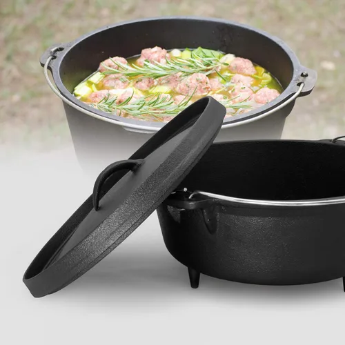 Vista 6 de Horno holandés de 6 cuartos de galón con mango y base para patas