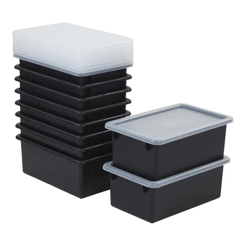 Vista 12 de ECR4Kids Cubo de almacenamiento con tapa, organización multiusos, surtido Plástico duradero, certificado GREENGUARD Gold, capacidad de 7 cuartos