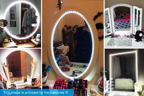Vista 7 de Kit de Luces LED para Espejo de Tocador, 13 pies/4M 240 LEDs Luz de Espejo de Tocador de Maquillaje para Juego de Mesa de Tocador de Maquillaje