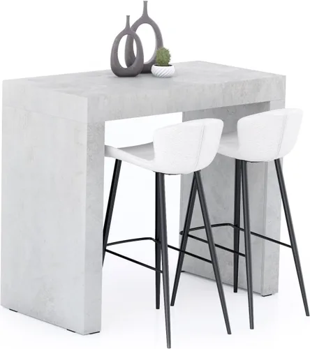 Vista 11 de Mobili Fiver Evolution - Mesa alta de bar de cocina fabricada en Italia Ahorra Espacio, Mesa de altura de mostrador montada en la pared para 1