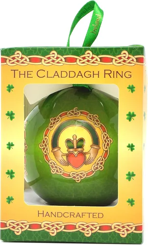 Vista 2 de Anillo Claddagh - Adorno de Navidad irlandesa