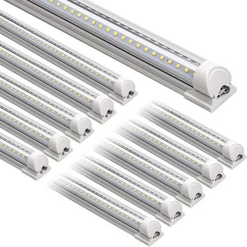 Vista 12 de Barrina T8 Luz LED para Taller 4 Pies, 40W 5500LM 5000K, Cubierta Transparente, Luces de Techo para Garaje, Lámpara LED en Forma de V, Luces