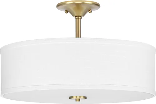 Vista 19 de Progress Lighting Inspire - Luz semiempotrada de 18" con 3 luces, grafito Grafito con pantalla de lino de verano