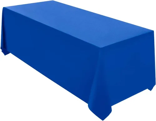 Vista 23 de Surmente Mantel rectangular de poliéster de 60 x 102 pulgadas para bodas, banquetes o restaurantes (negro, paquete de 2)
