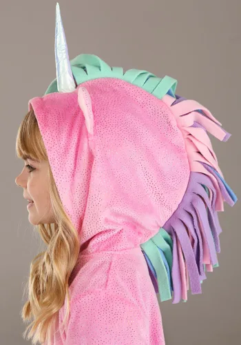 Vista 4 de Disfraz de Unicornio Rosa con Glitter para Niña Multicolor