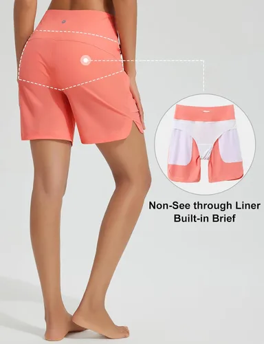 Vista 117 de baleaf Traje de baño de cintura alta de 3, 5, 7, 9 pulgadas, para mujer, de secado rápido, con bolsillos