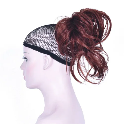 Vista 13 de Aimole Peluca de cabello sintético con clip y clip ajustable, extensiones cortas de cabello sintético (12TT26)