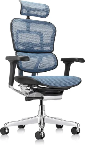 Vista 11 de Silla ergonómica giratoria, de malla, altura de asiento de 18.1 pulgadas a 22.9 pulgadas, respaldo alto con apoyacabezas, color borgoña, de Negro