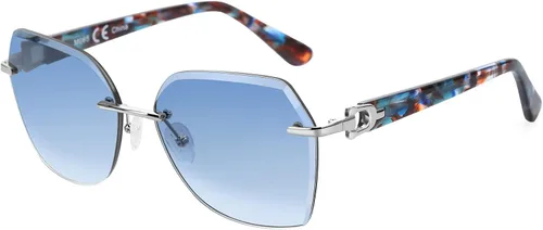 Vista 19 de ZENOTTIC Lentes de sol sin montura de gran tamaño para mujer, diseño geométrico de corte de diamante, lentes degradados, protección UV, tonos de moda