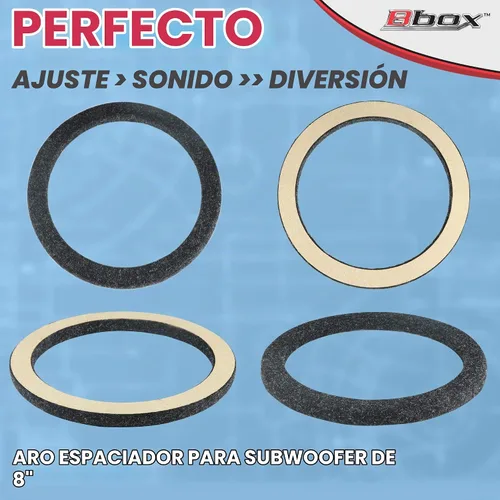 Vista 5 de Atrend Espaciador universal construido en Mdf para altavoz de 8 pulgadas o sub - añade 3/4" a profundidad