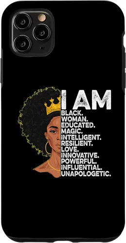 Vista 11 de Funda para iPhone 15 con texto en inglés "I Am Black Woman Educated Black History Month Black Girl