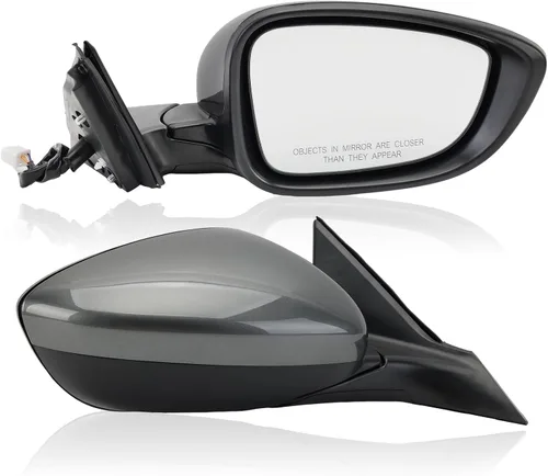 Vista 9 de Espejo lateral izquierdo del conductor compatible con Honda Accord 2018, 2019, 2020, 2021, espejos eléctricos, sin calefacción, deportivo 1.5T, Gris