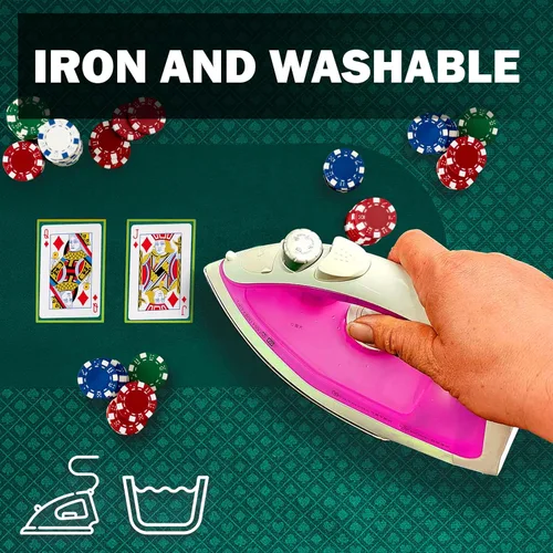 Vista 3 de BALIKEN 36 x 72 pulgadas Texas Holdem Poker Mat & Blackjack mesa Casino fieltro profesional Mat