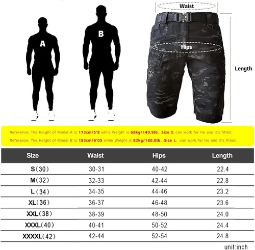 Vista 7 de AUTIWITUA Pantalones cortos cargo para hombre