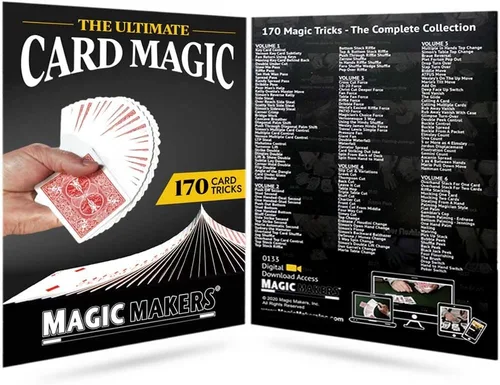 Vista 2 de Magic Makers Ultimate Card Magic Kit 170 efectos de cartas con cubierta de pelacicicletas