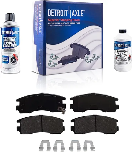 Vista 110 de Detroit Axle - Rotores de freno para Ford 2013-2019 Explorer Taurus Flex Lincoln MKT MKS, rotores de freno de disco ranurados perforados de repuesto