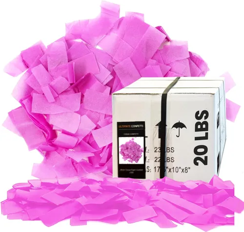 Vista 19 de Ultimate Confetti, Confeti Biodegradable Azul Bebé - Confeti de Papel de Seda Rectangular Revoloteante para Uso en Cañones y Lanzadores – Confeti