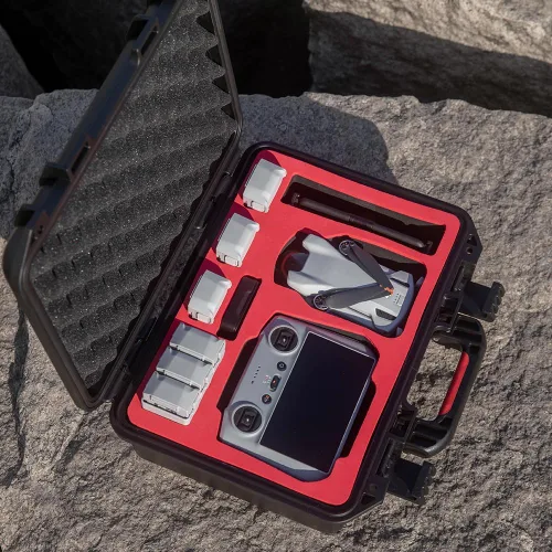 Vista 5 de PGYTECH Funda rígida impermeable para DJI Mini 3/Mini 3 Pro/Mini 4 Pro, funda impermeable de seguridad compatible con mando a distancia DJI