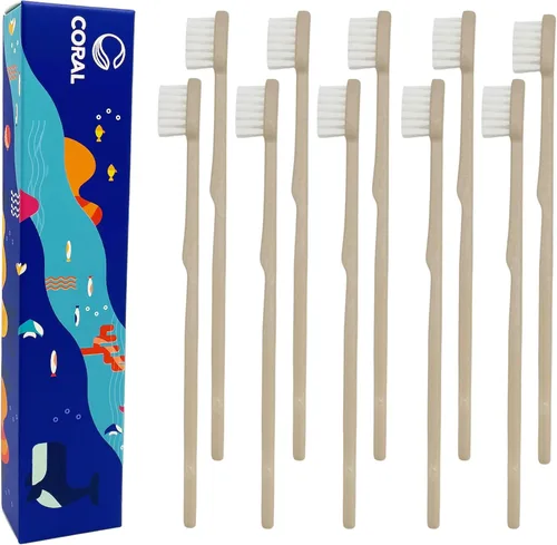Vista 9 de CHANYI Cepillos de dientes de bambú – Suave – 100% compuesto de fibra de bambú a base de plantas, duradero y sin astillas, cerdas finas sin BPA, 4