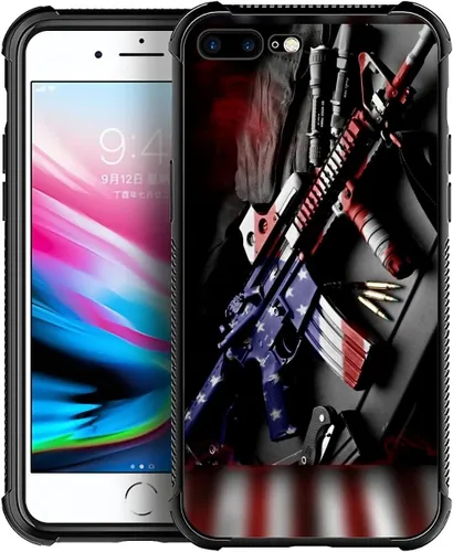 Vista 15 de Funda compatible con iPhone 8 Plus, diseño de elefantes africanos para iPhone 7 Plus, diseño de patrón a prueba de golpes, antiarañazos, carcasa