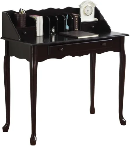 Vista 6 de Monarch specialties , Escritorio tradicional, madera maciza, cereza oscura, 36 pulgadas de largo