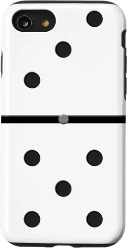 Vista 13 de iPhone 14 Domino Dominoes Cuban Game Player Piece Blanco Negro Case
