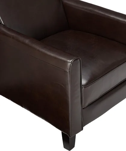 Vista 11 de Sillón de cuero reclinable Lucas, Cuero & ante, Cuero marrón