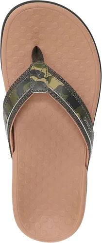Vista 3 de Vionic sandalias tipo flats para mujer Cuero Camo Negro