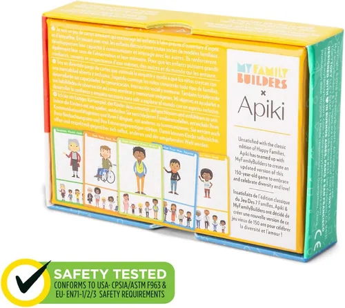 Vista 7 de Juego de cartas Happy Family - Tarjetas para niños que promueven la inclusión, la diversidad y la empatía, educativo y portátil, a partir de 4 años