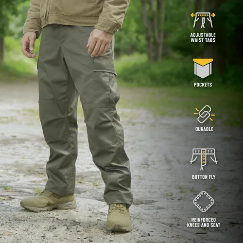 Vista 3 de Rothco: pantalones tácticos BDU – Pantalones cargo resistentes para senderismo al aire libre, EDC, uniforme de trabajo Uniforme de combate