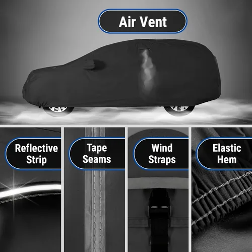 Vista 5 de iCarCover Funda prémium para SUV Peugeot 5008 2019-2024, resistente, impermeable, para todo tipo de clima, ajuste personalizado, para interiores